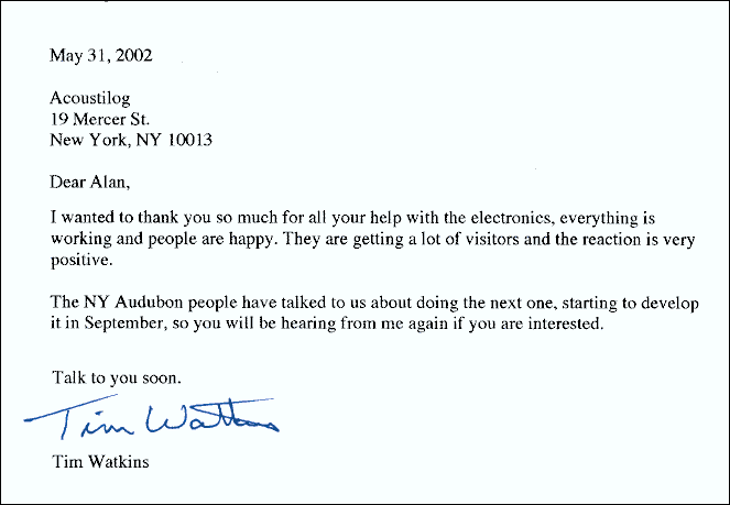 Testimonial Letter